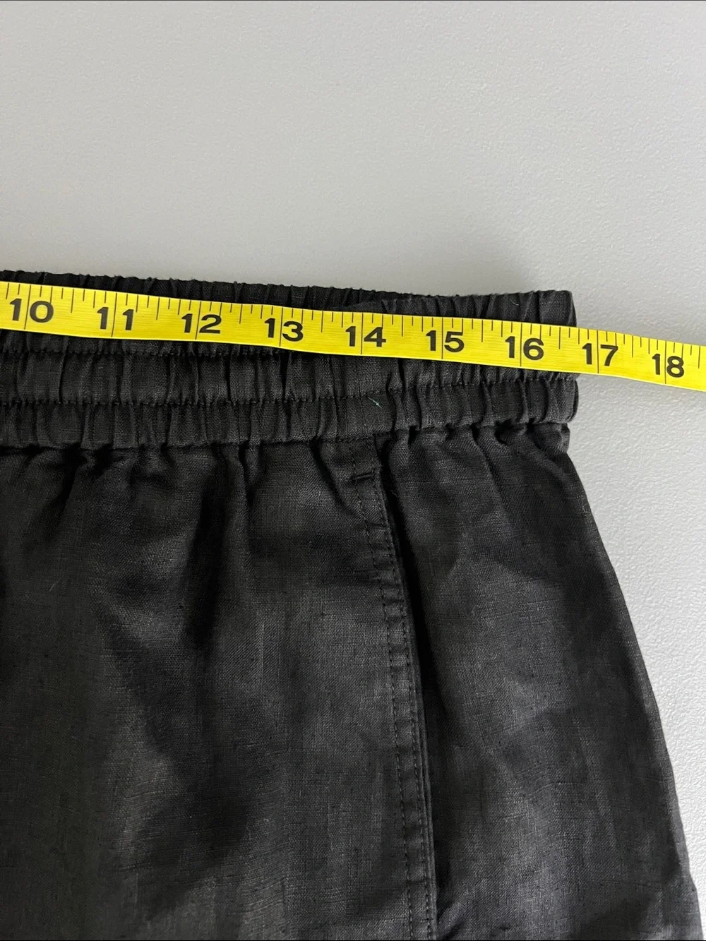 New Everlane THE CARGO CURVE PANT IN LINEN Black Size L